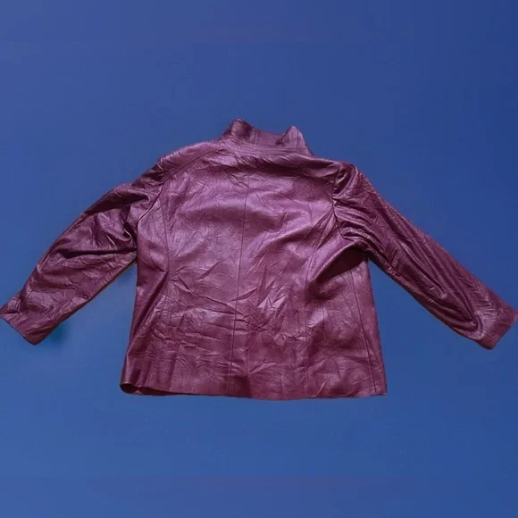 Size 24 Conradc Plus Size Button Up Blazer Jacket CD TS Vegan Leather - Picture 3 of 4